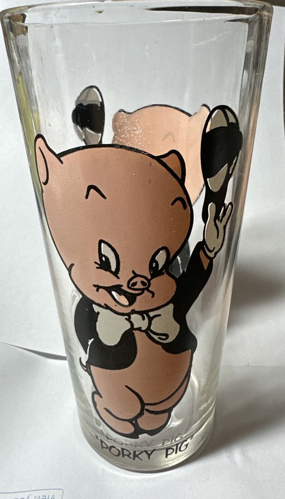 Vintage 1973 Looney Tunes Porky Pig Warner Bros Pepsi Collector Series Glass