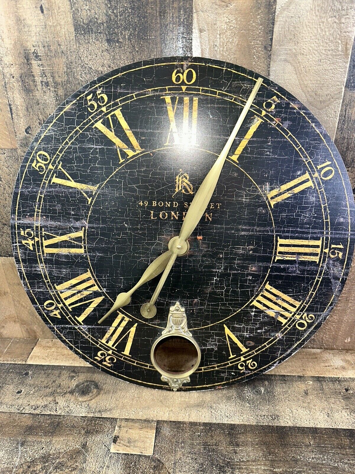 Vtg Authentic TIMEWORKS CLOCKS 49 BOND STREET LONDON 18” BD181P