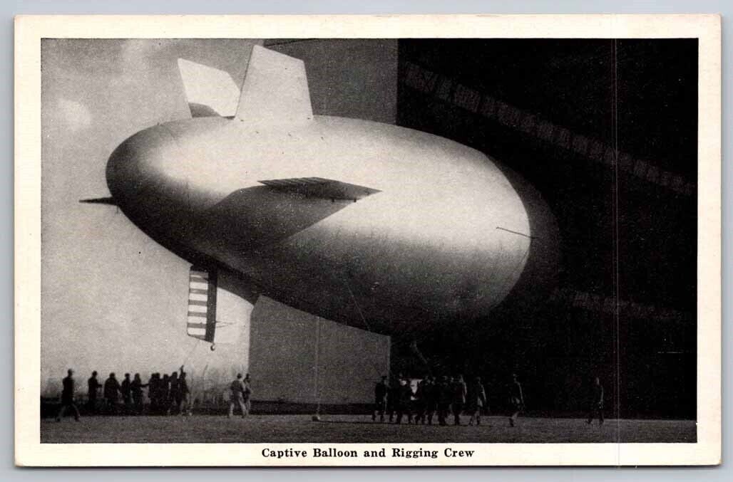 eStampsNet - WWII Captive Balloon and Rigging Crew Postcard 
