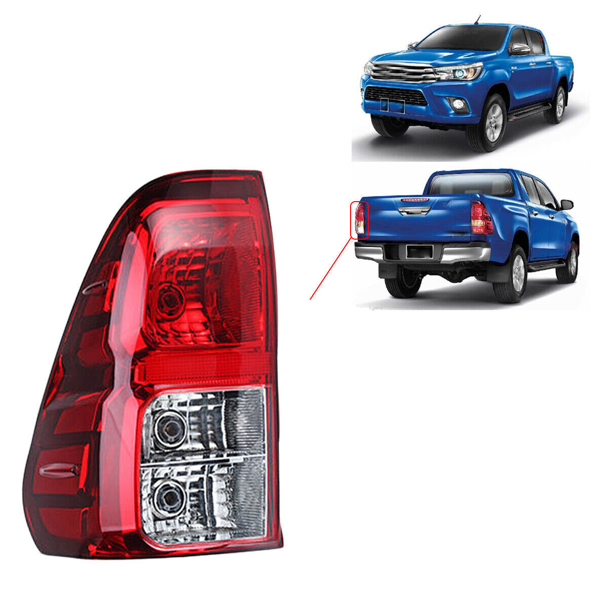 Rear Tail Lights Lamp Fit Toyota Hilux Revo Pickup Truck 2016 Right / Left /Pair