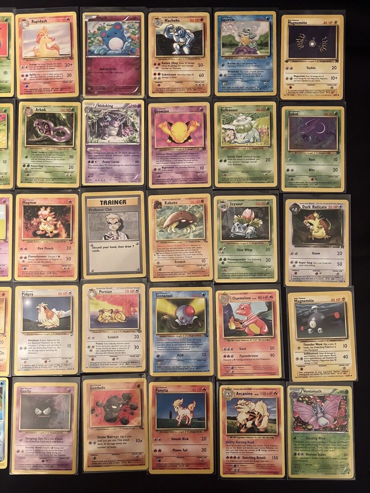 50 Card First Edition Pokémon Card Lot. First Edition Bulbasaur & Squirtle