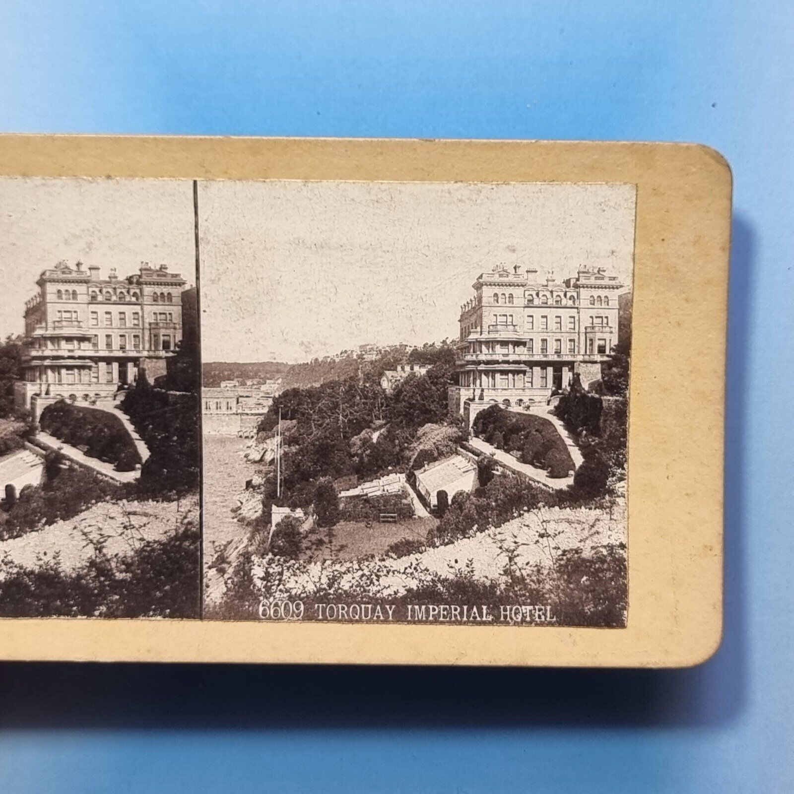 Torquay Stereoview 3D C1895 The Grand Victorian Imperial Hotel Devon