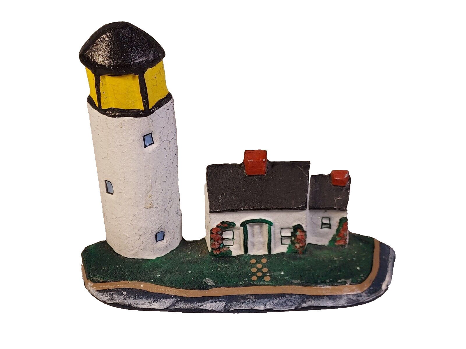 Antique/Vintage Cast Iron Lighthouse Keepers Home Doorstop Figural Art Nautical