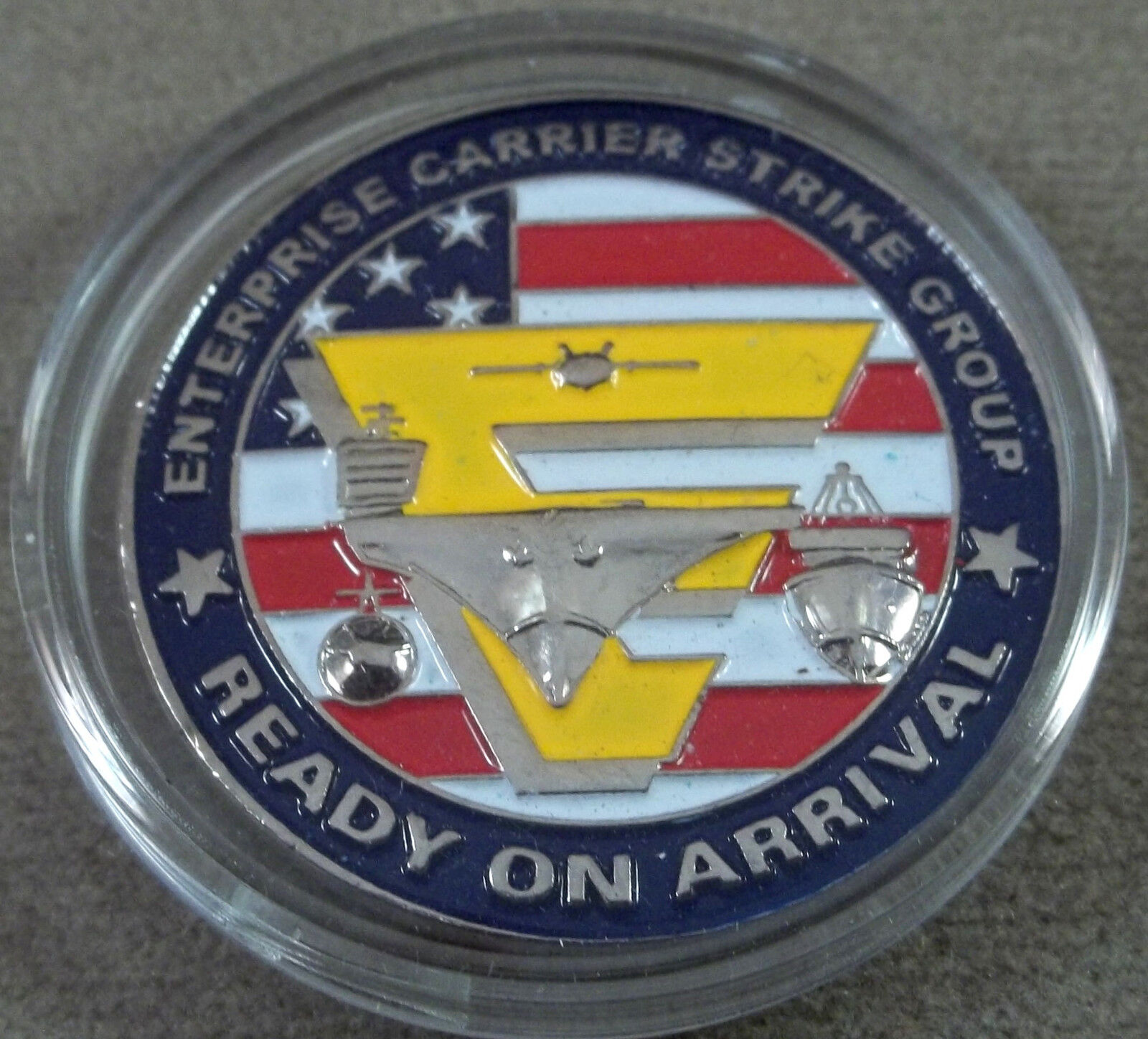 US Navy USS Enterprise CVN - 65 Carrier Strike Group Challenge Coin