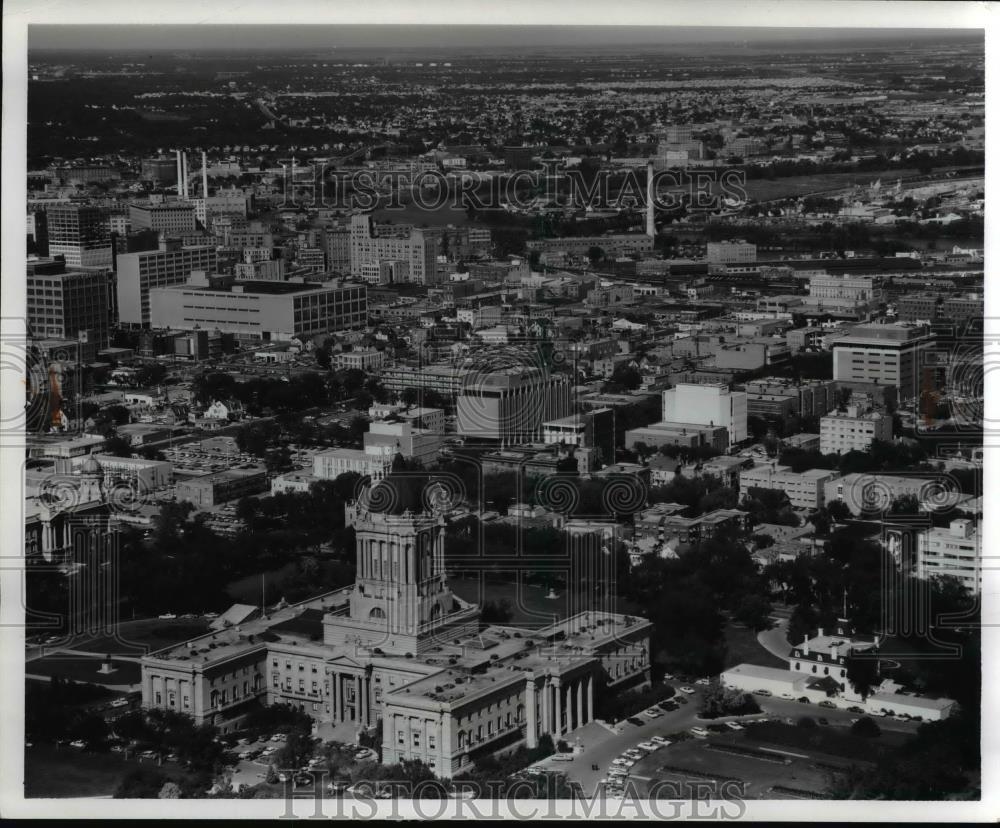 1970 Press Photo Air view of Winnipeg Manitoba Canada - cvb11099