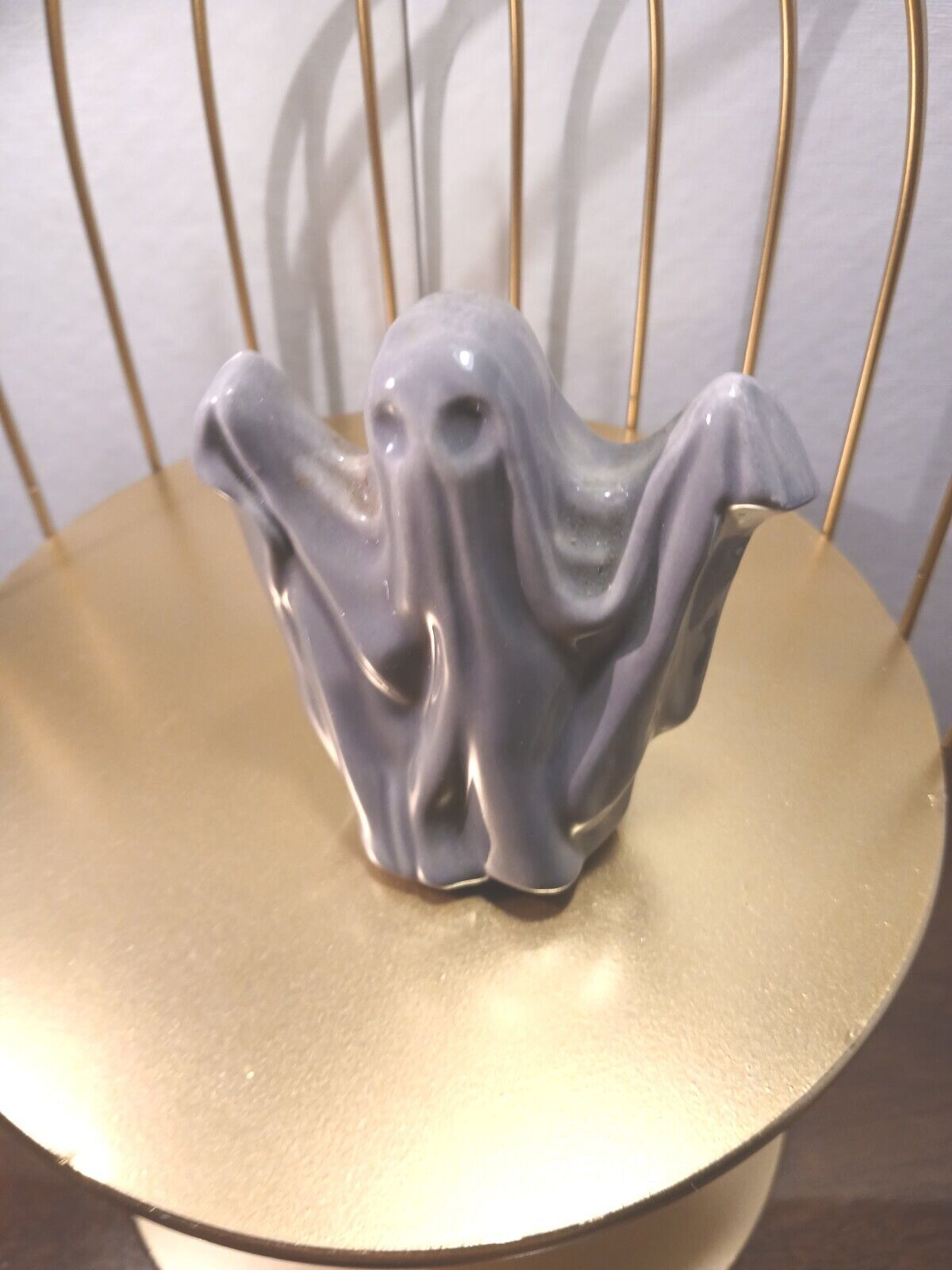 Vintage Grey Ghost Halloween  Ceramic Figurine 3\
