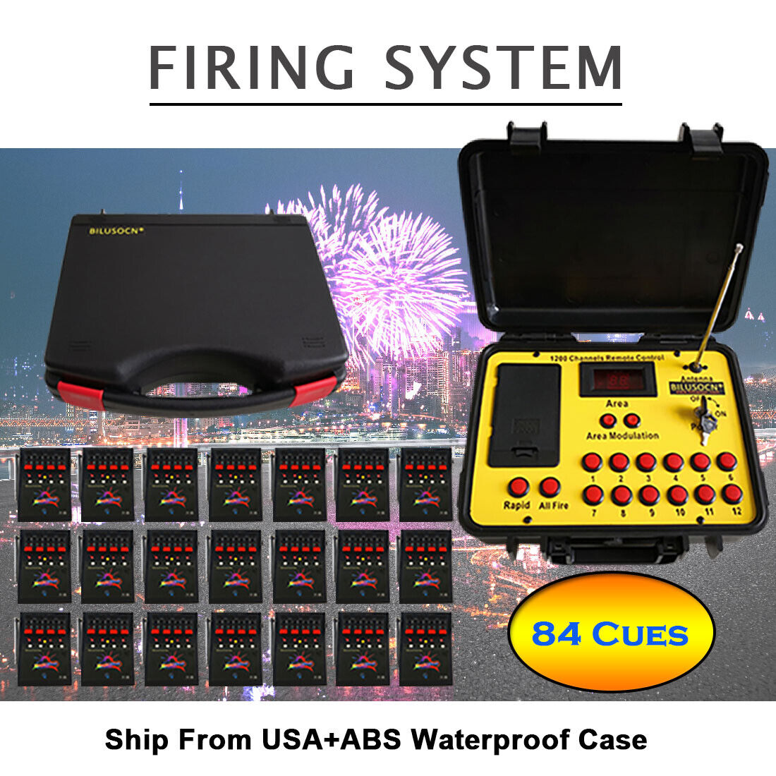 Fee ship 84 Cues fireworks firing system 500M Long distance.Stage effects