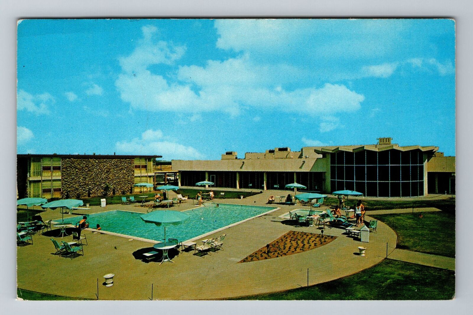 Stockton CA-California, Stockton Inn, Scenic View, Vintage Postcard