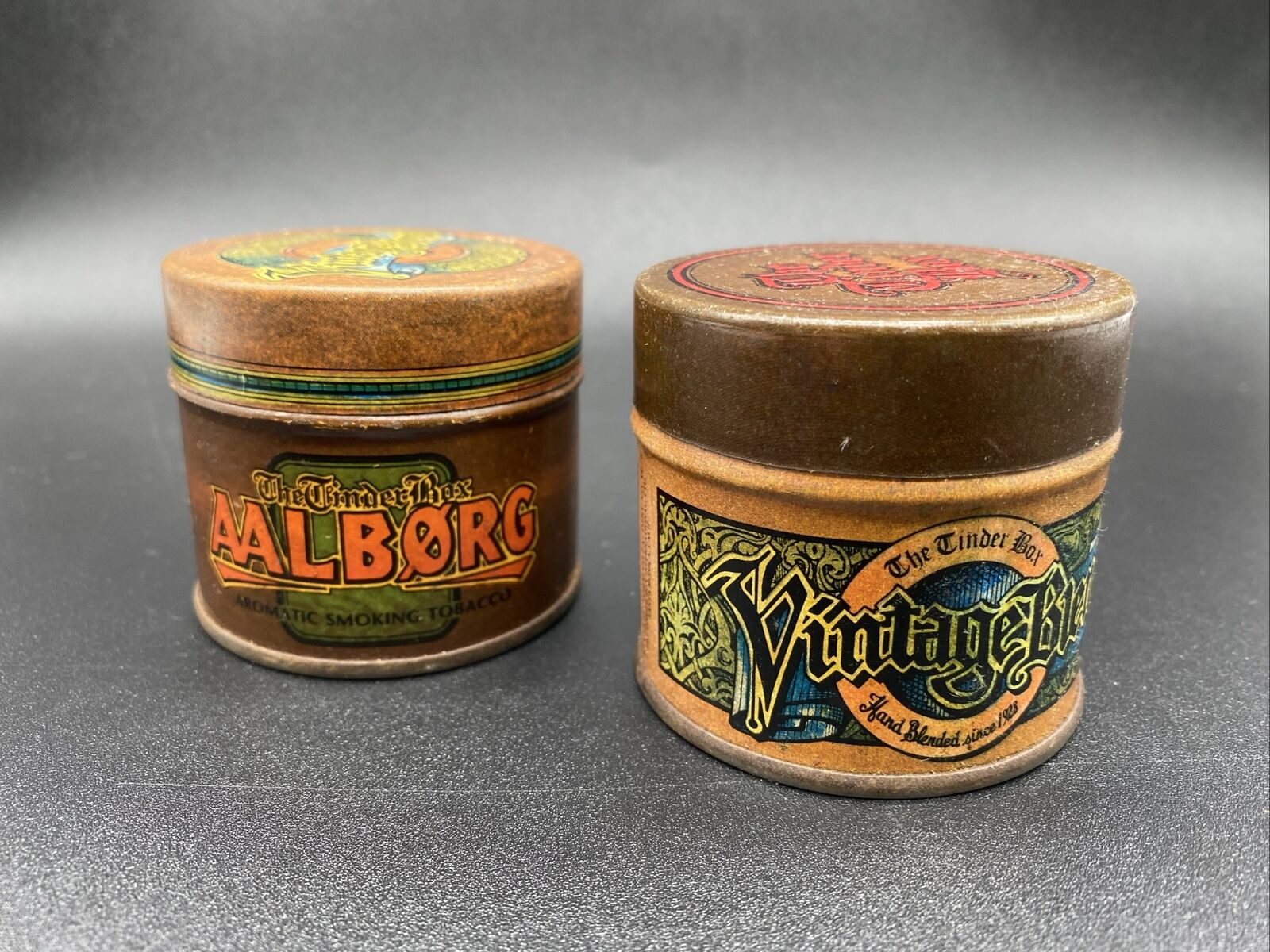 Vintage The Tinder Box Tobacco Tins Aalborg Vintage Blend Small 