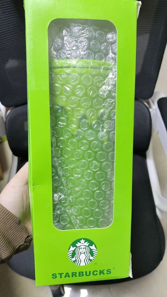 Christmas New Year Gift STARBUCKS Slime Green Glow In The Dark Tumbler Cup 24oz