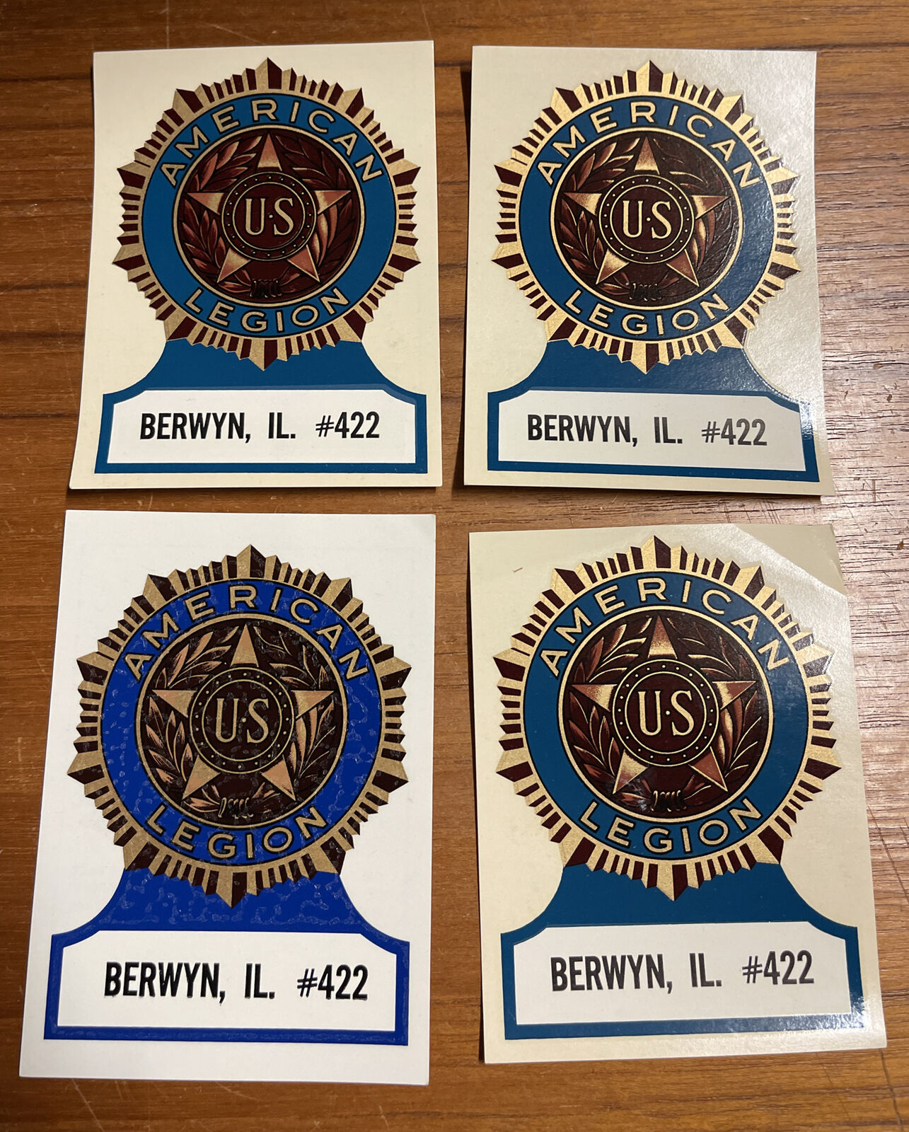 x4 Vintage Berwyn Illinois American Legion #422 Decals