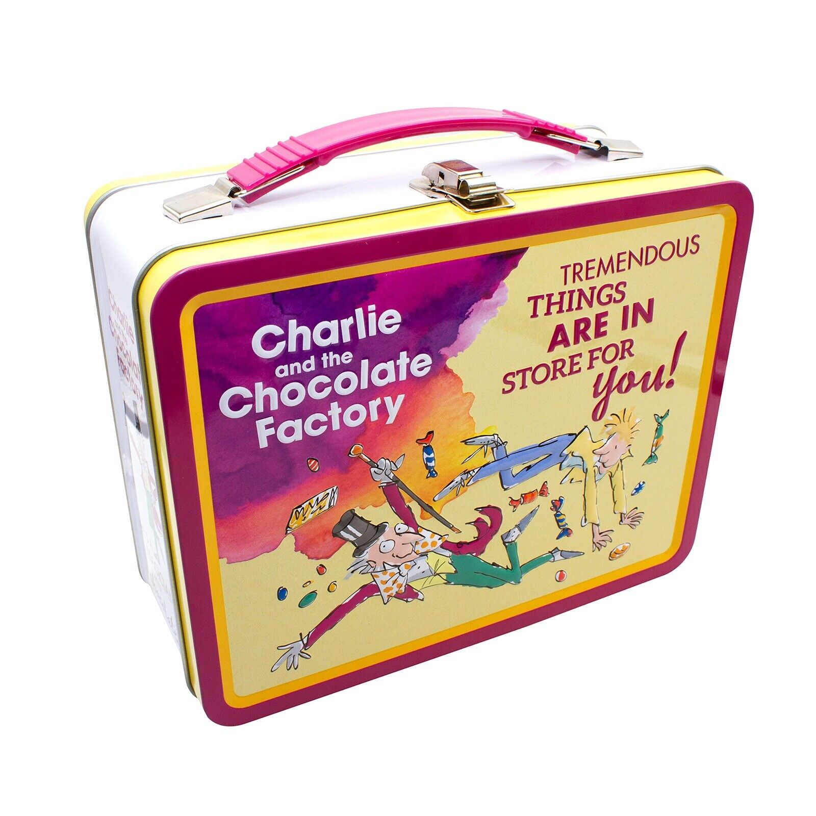 Roald Dahl Charlie and the Chocolate Factory Fun Box Lunch Box Tin Metal New