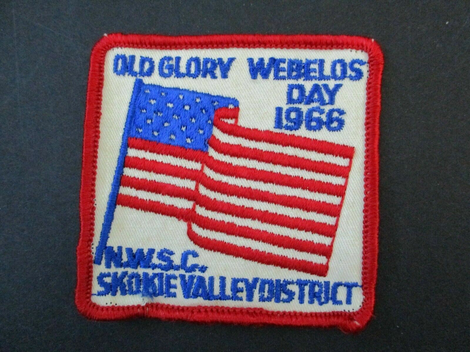 1966 Old Glory Webelos Day Skokie Valley District 3inch patch