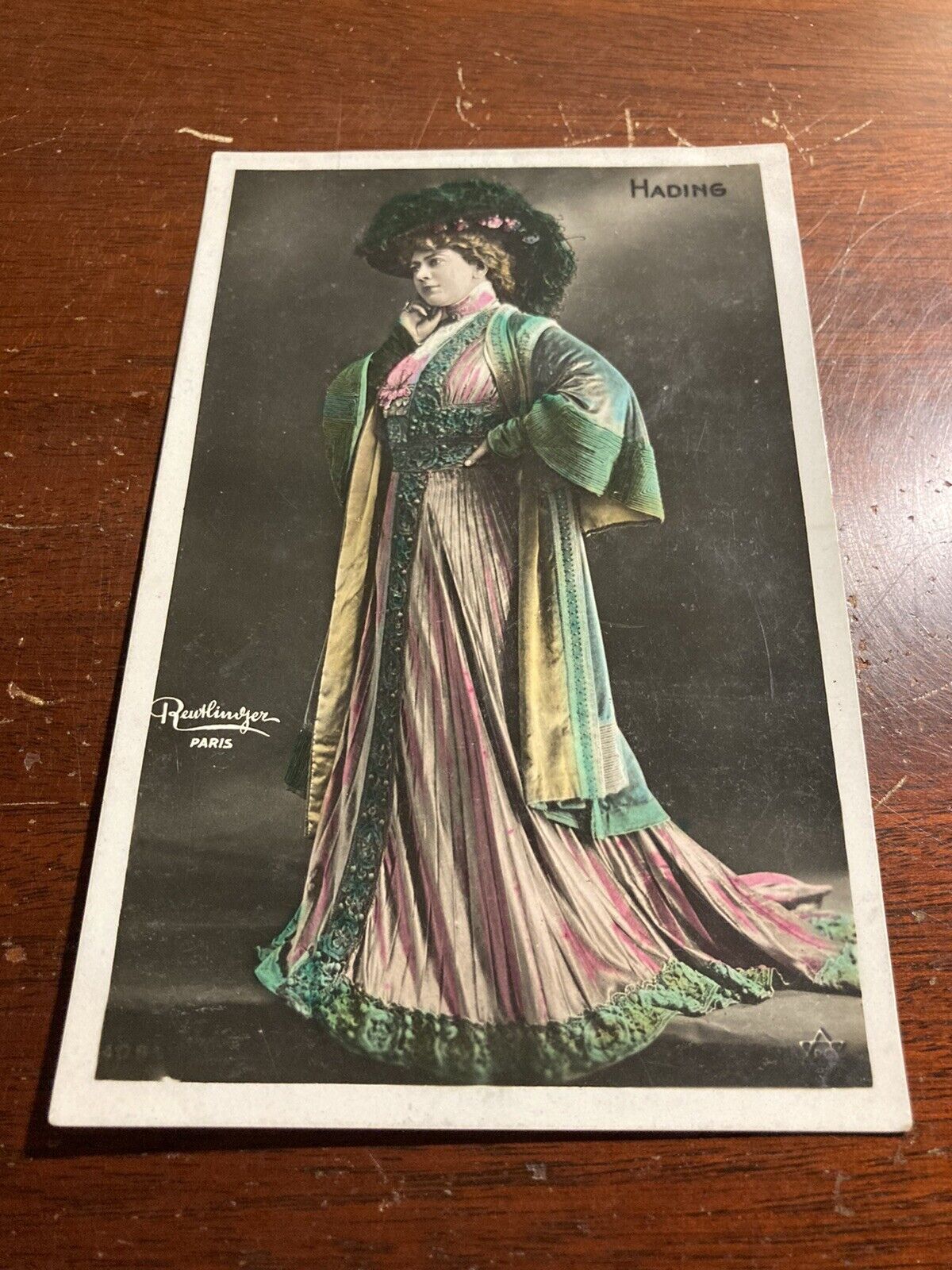 Jeanne Hading Reutlinger Paris Dress Robe Postcard