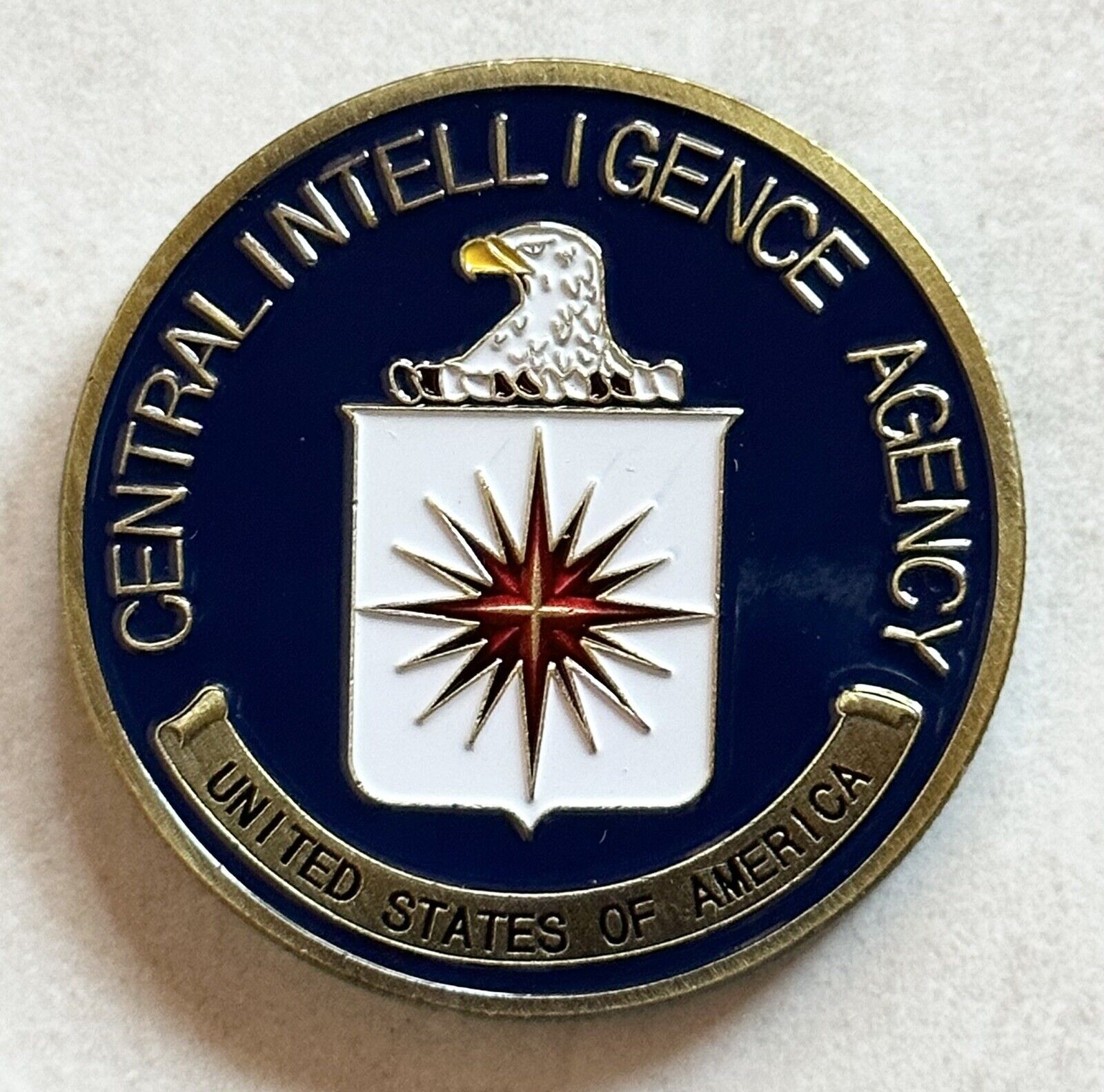 CIA Central Intelligence Agency  USA Metal Coin