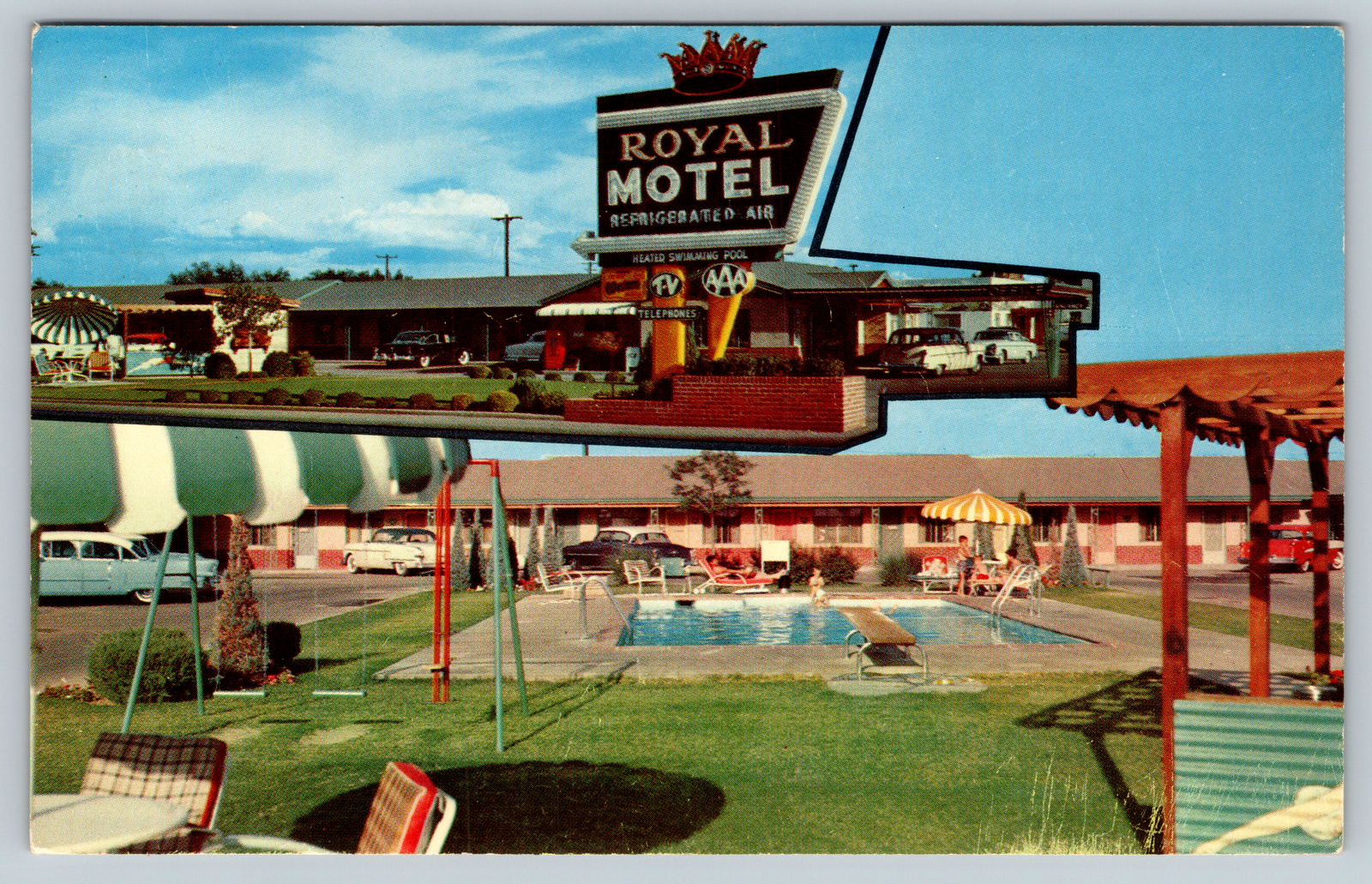 c1960s Royal Motel Roswell Best Western New Mexico Vintage Postcard