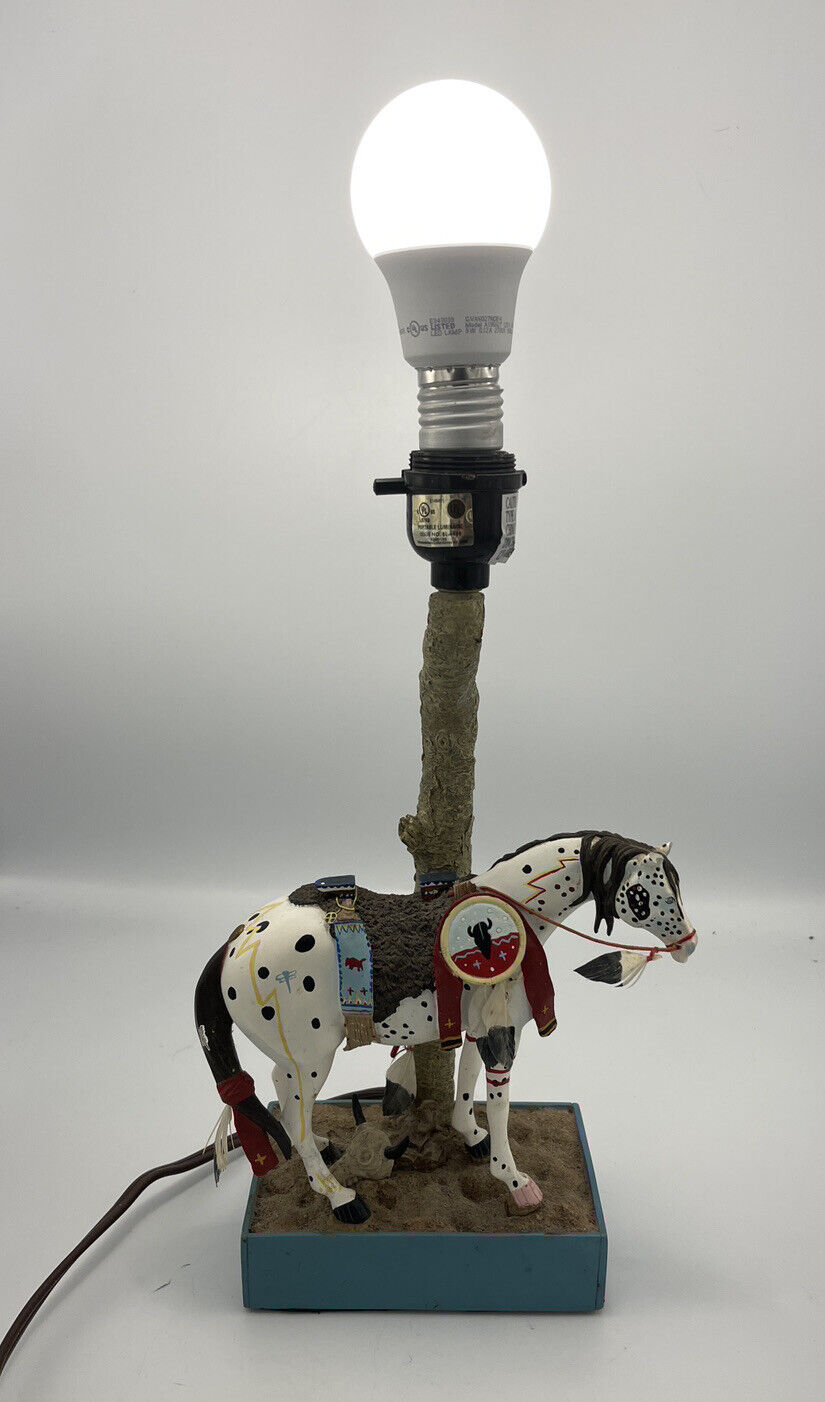 Westland The Trail of Painted Ponies War Pony Horse Table Lamp 2004 - READ DESC