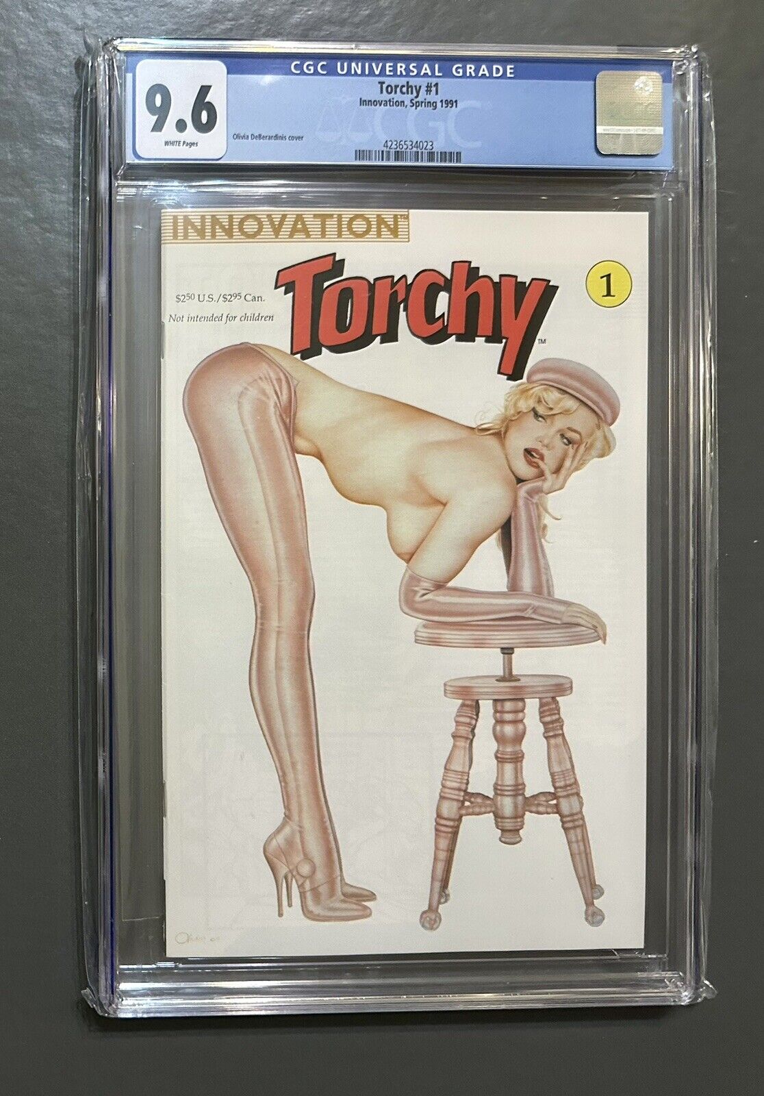 Torchy # 1 (1991) CGC 9.6 - Bill Ward’s Torchy & Olivia DeBerardinis Cover