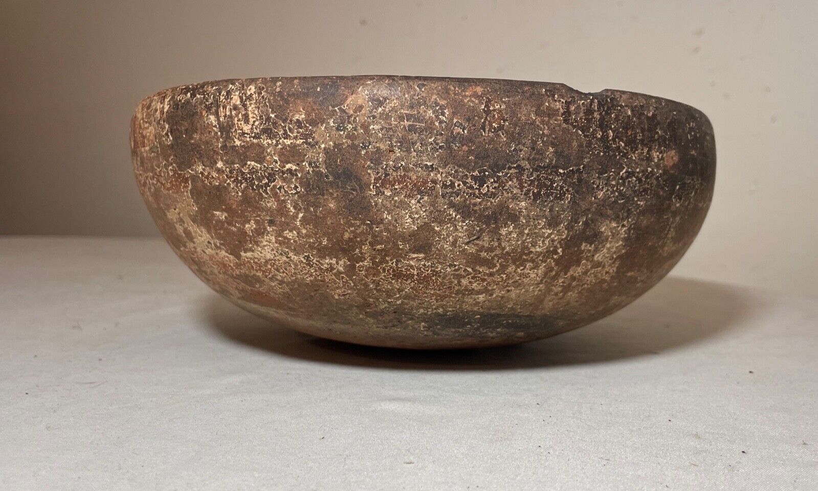 antique Mayan Mexican pre columbian 450-600 A.D. footed bowl pottery sculpture /