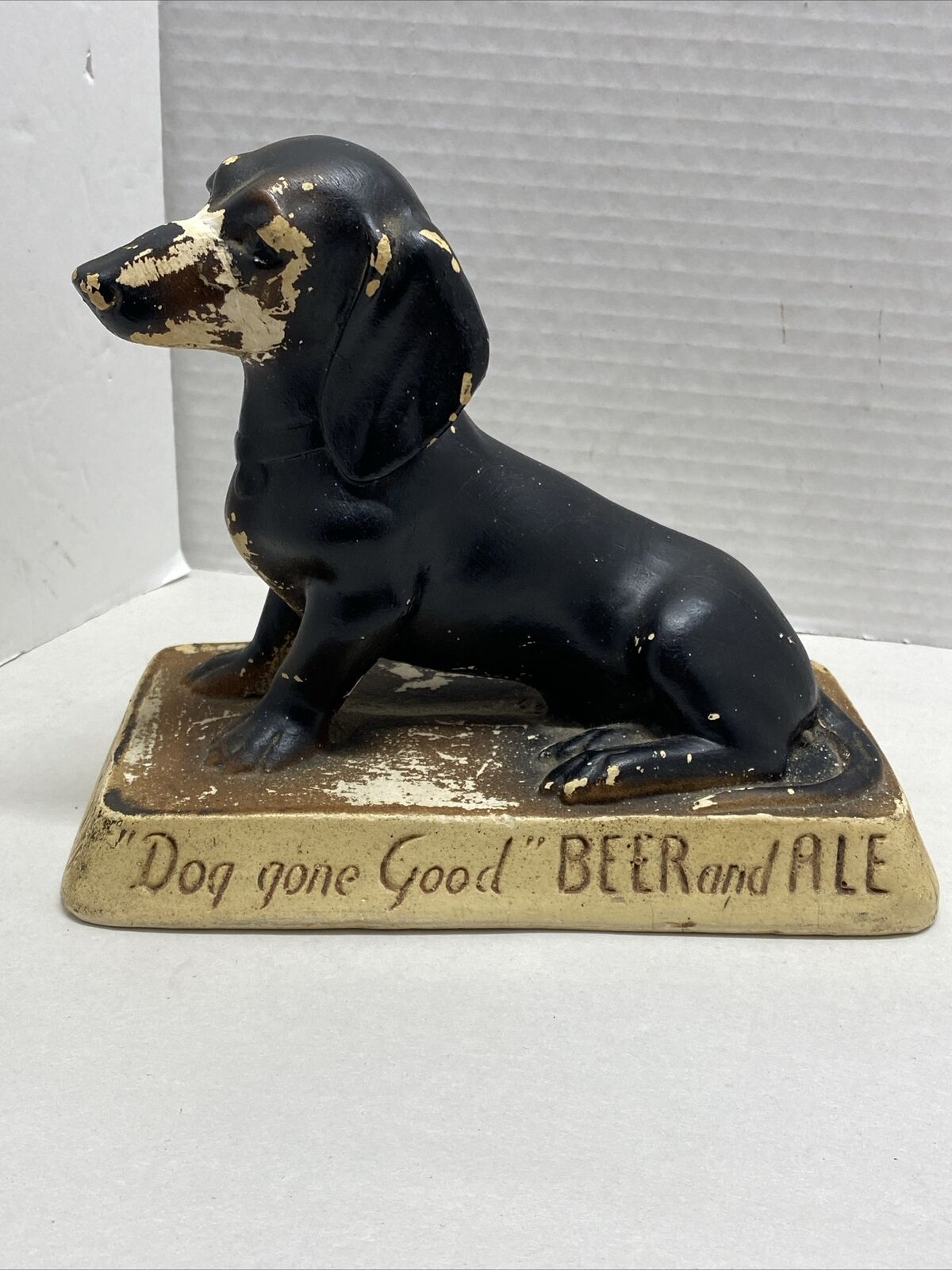 Frankenmuth Beer Statue Dachshund“ DOG GONE GOOD BEER & ALE” Advertising Mancave