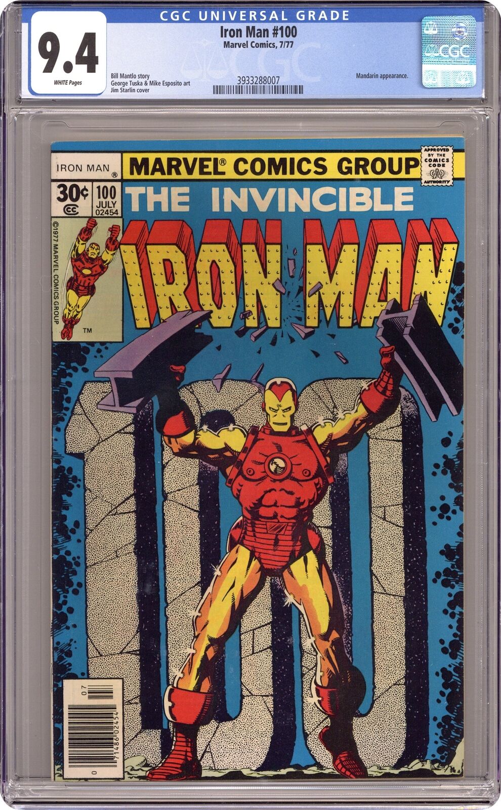 Iron Man #100 CGC 9.4 1977 3933288007