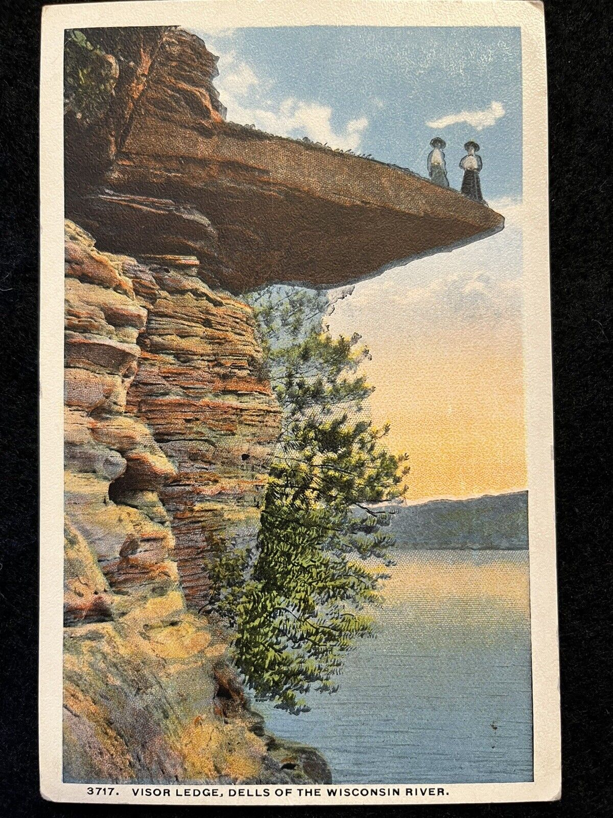 VINTAGE 1916 VISOR LEDGE (Wisconsin River)  POSTCARD to PRARIE DU CHIEN w/ Stamp