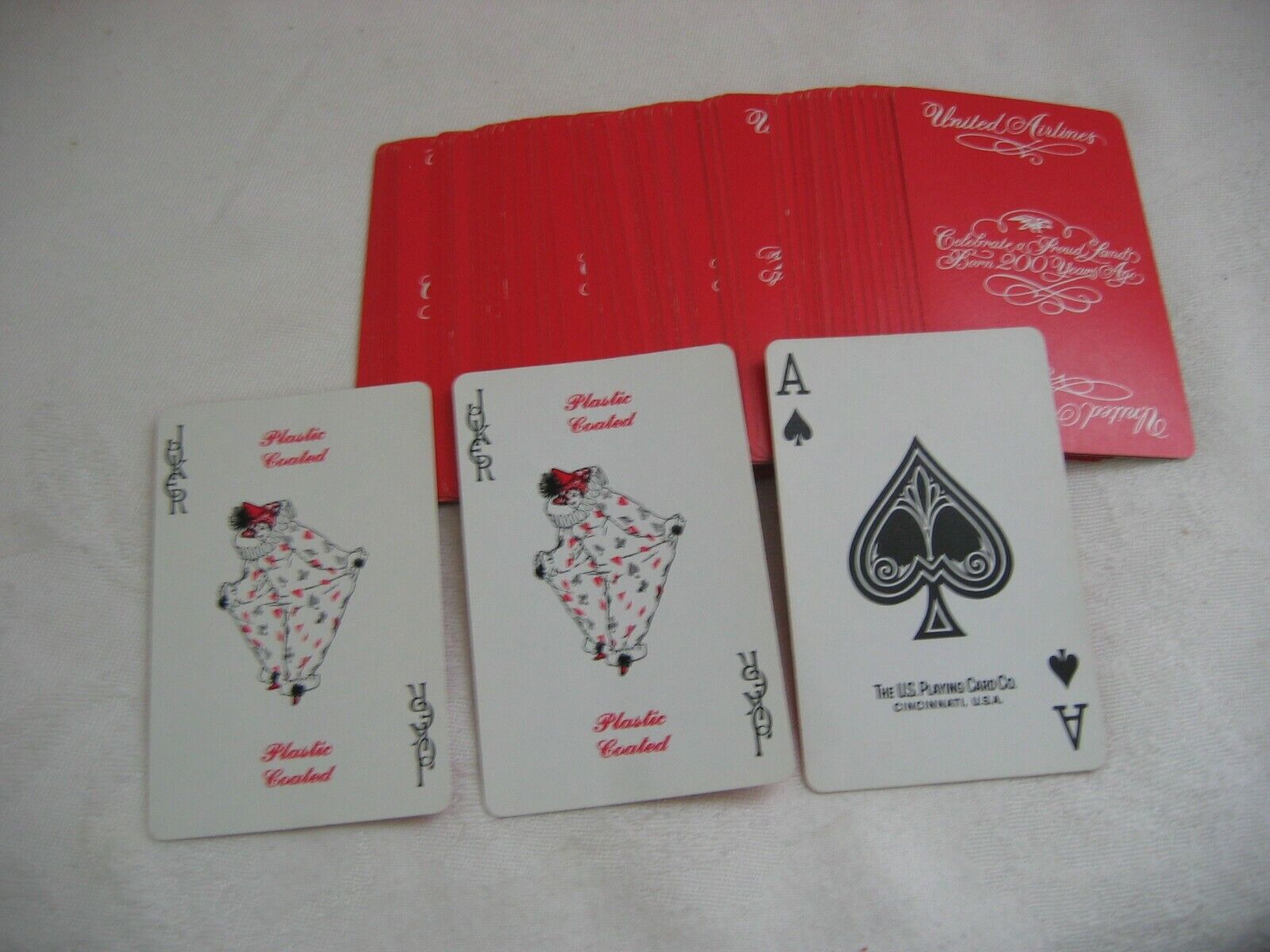 1976 UNITED AIRLINES Bicentennial Playing Cards Complete w/2 Jokers