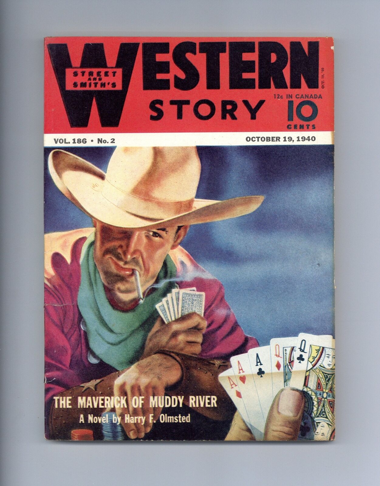 Western Story Magazine Pulp 1st Series Oct 19 1940 Vol. 186 #2 FN
