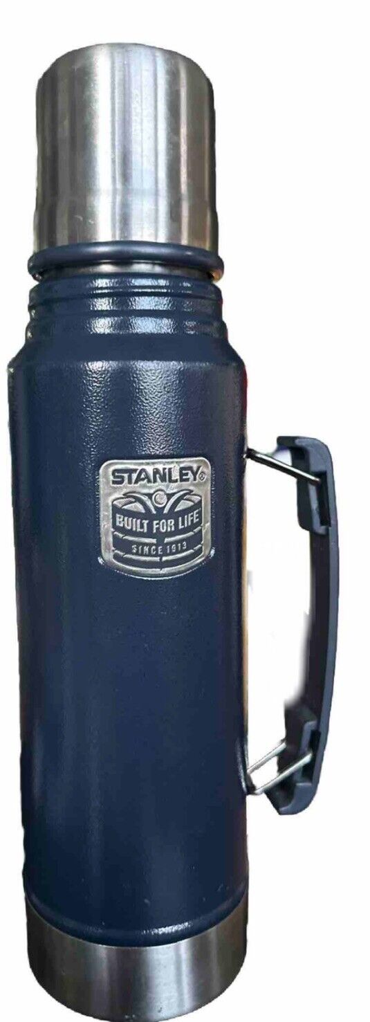 Stanley Thermos 1.1qt / 1.0l Navy Blue Stainless Steel With Cup
