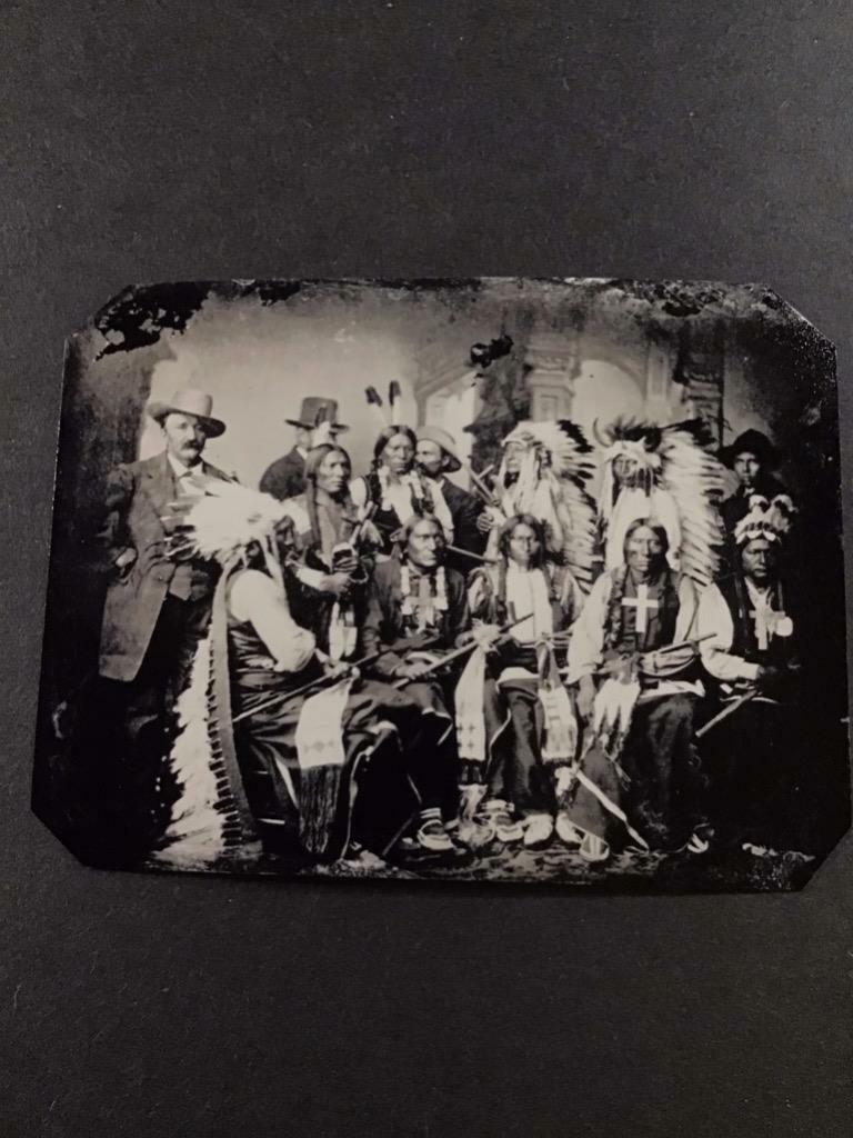 Quarter-Plate  Sioux Delegation of 1877 Tintype C2434RP