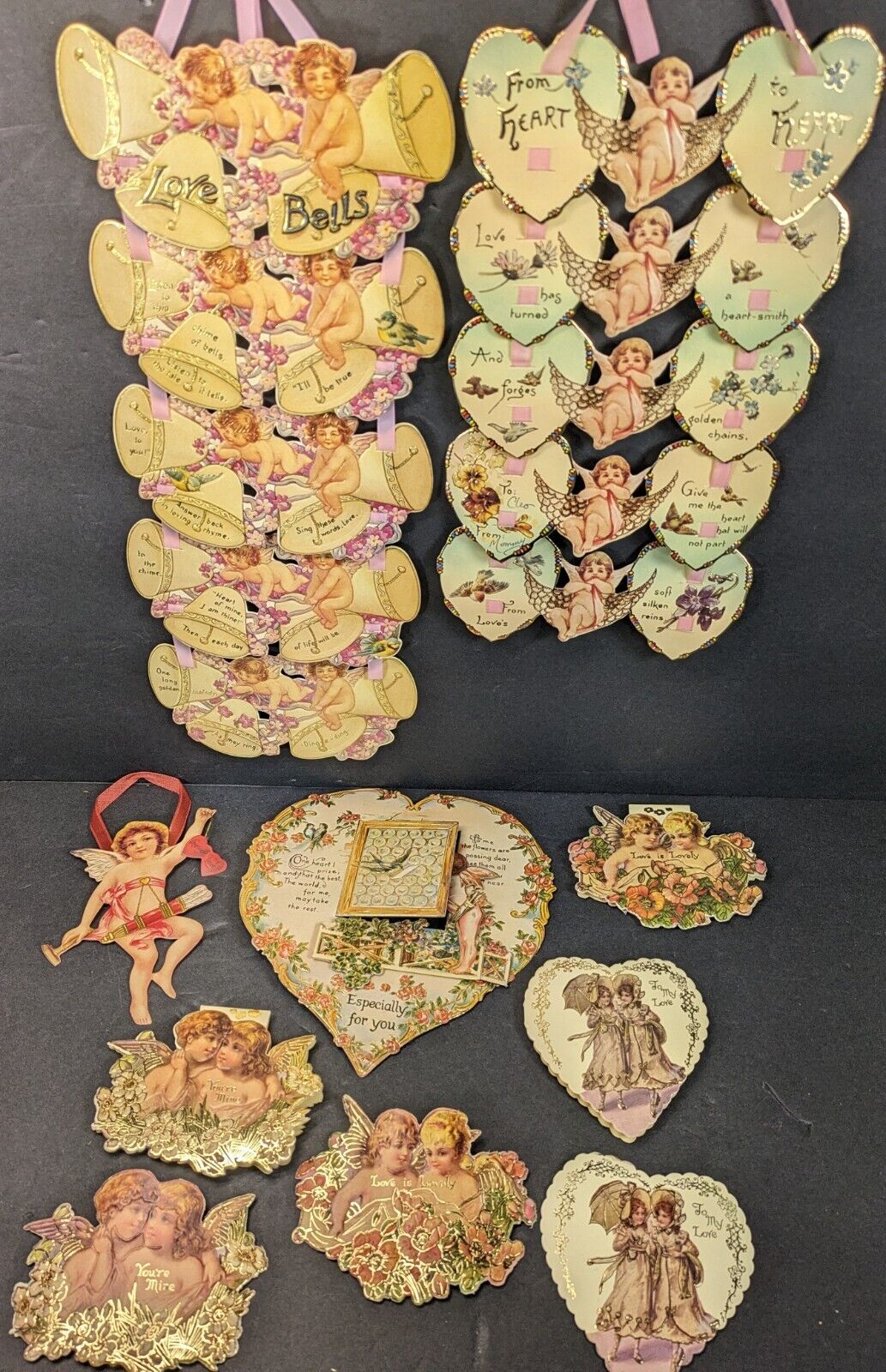 Vintage 1980\'s Merrimack Valentines Angels With Pop Out Card