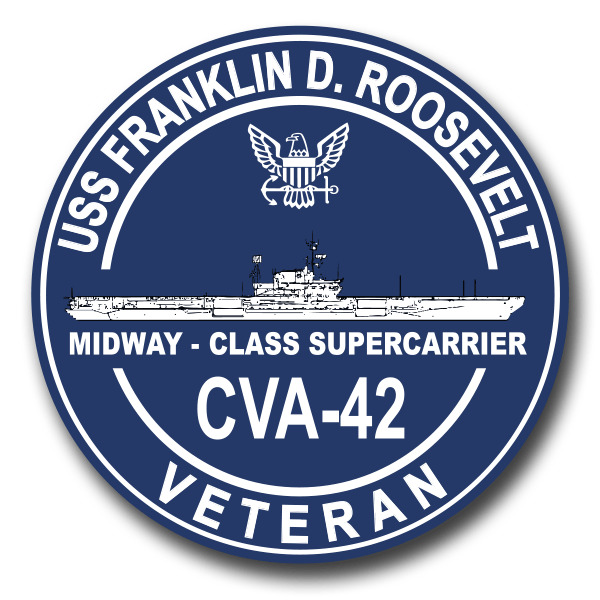 USS Franklin D. Roosevelt CVA-42 Veteran Decal Officially Licensed US Navy