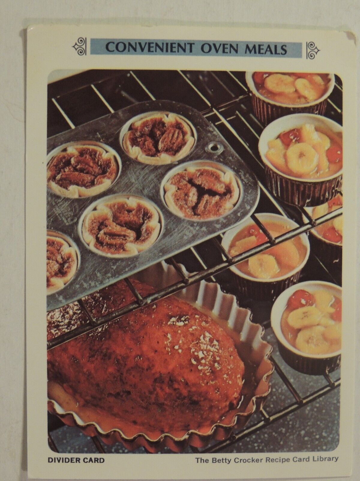 The Betty Crocker Recipe Card Library 1971 CARDS:  CONVENIENT OVEN MEALS