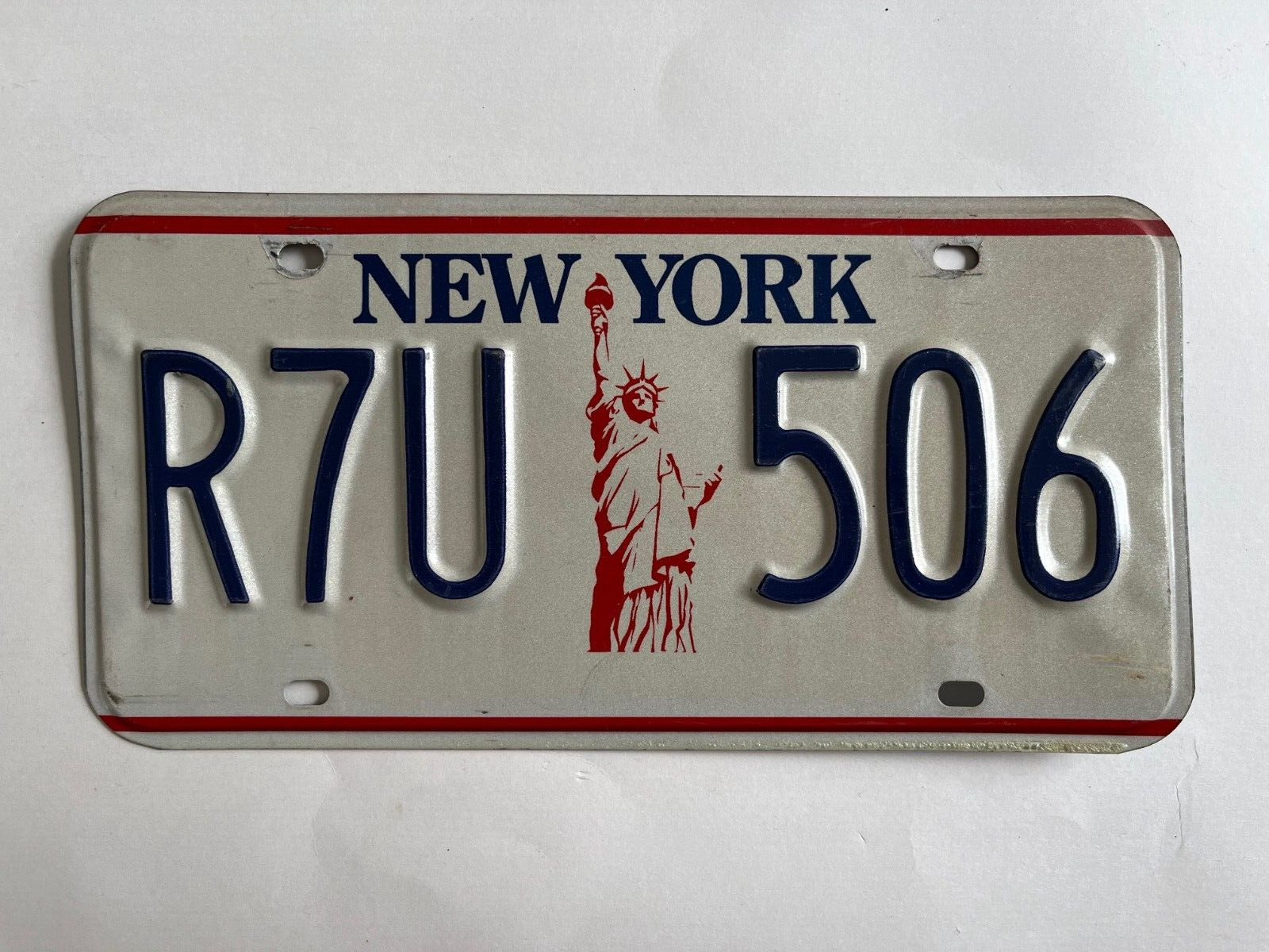 1992 New York License Plate 1986 Liberty Base with 1992 Dated Hologram \