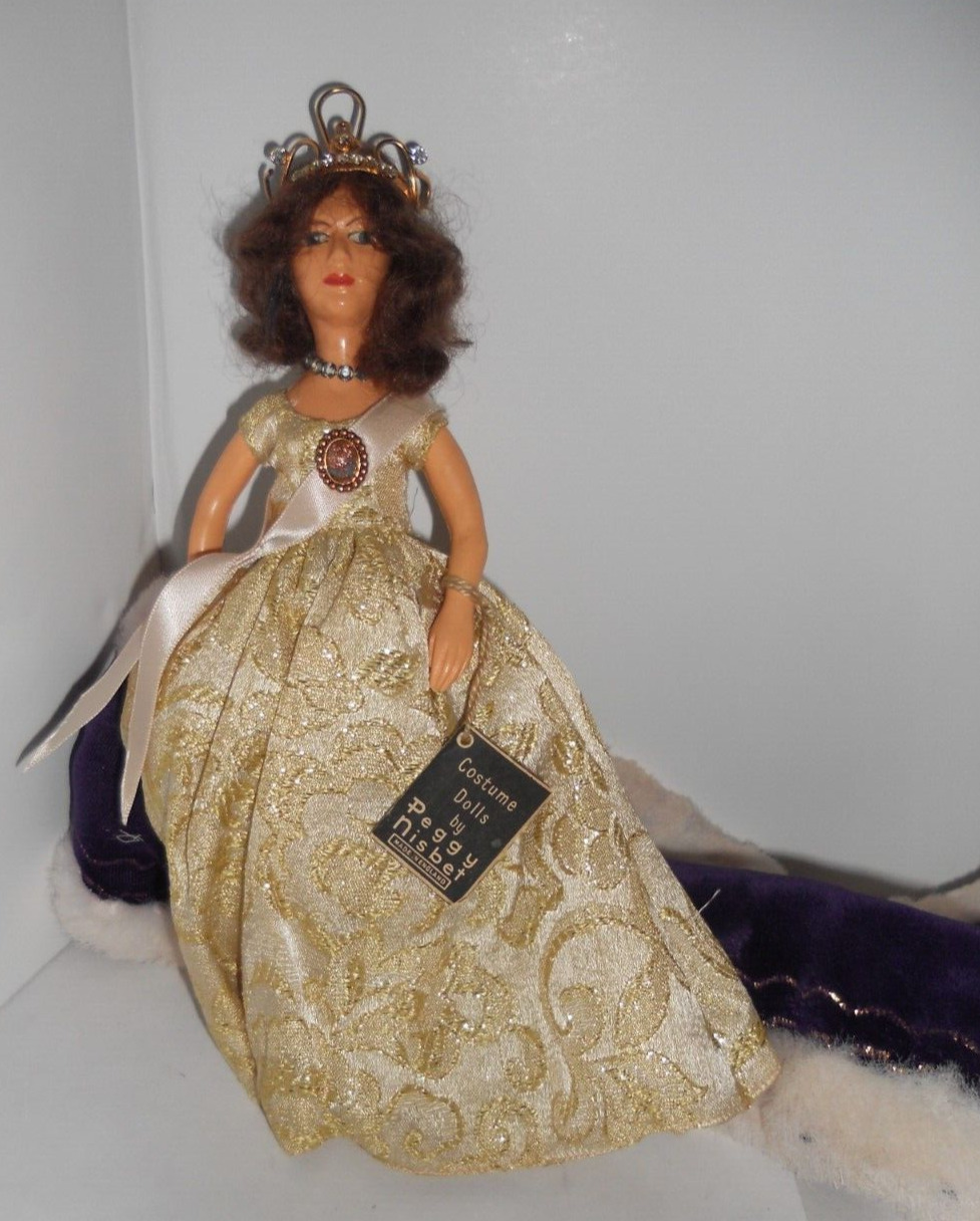 Vintage Peggy Nisbet Queen Elizabeth II in State Robes Doll Made in England