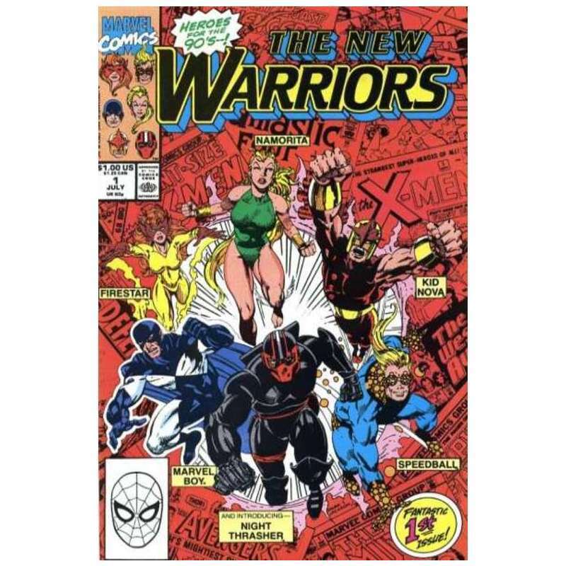 New Warriors (1990 series) #1 in Very Fine condition. Marvel comics [o&