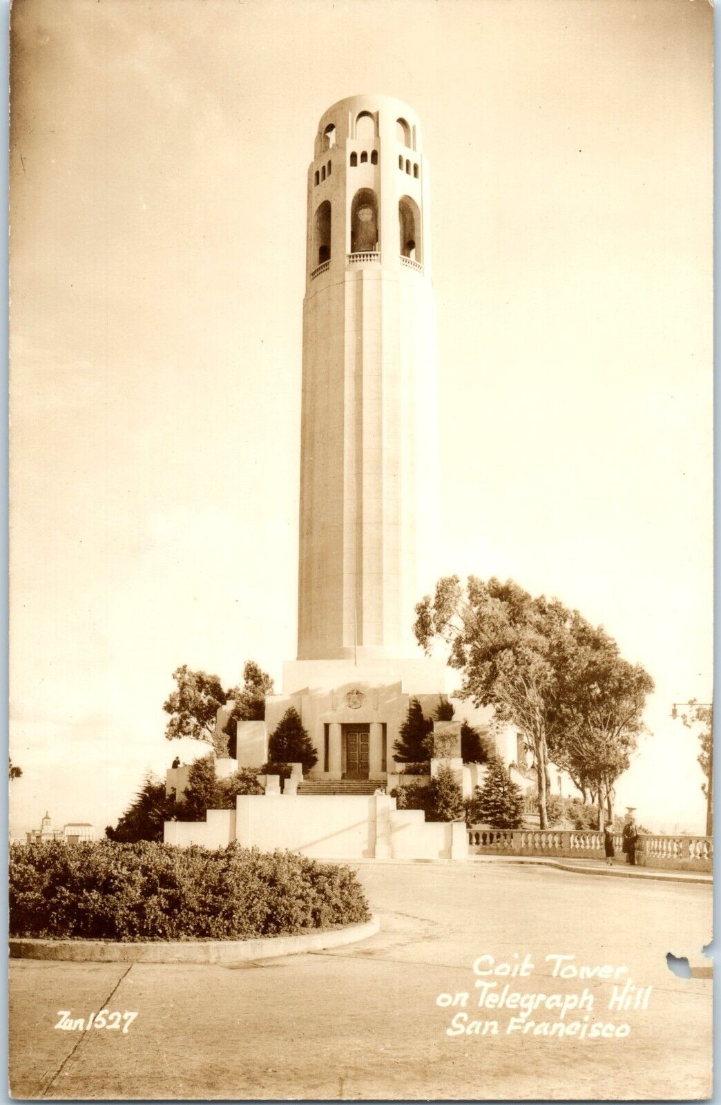 c. 1905 Vintage Real Photo Postcard RPPC Coit Tower Telegraph Hill San Francisco