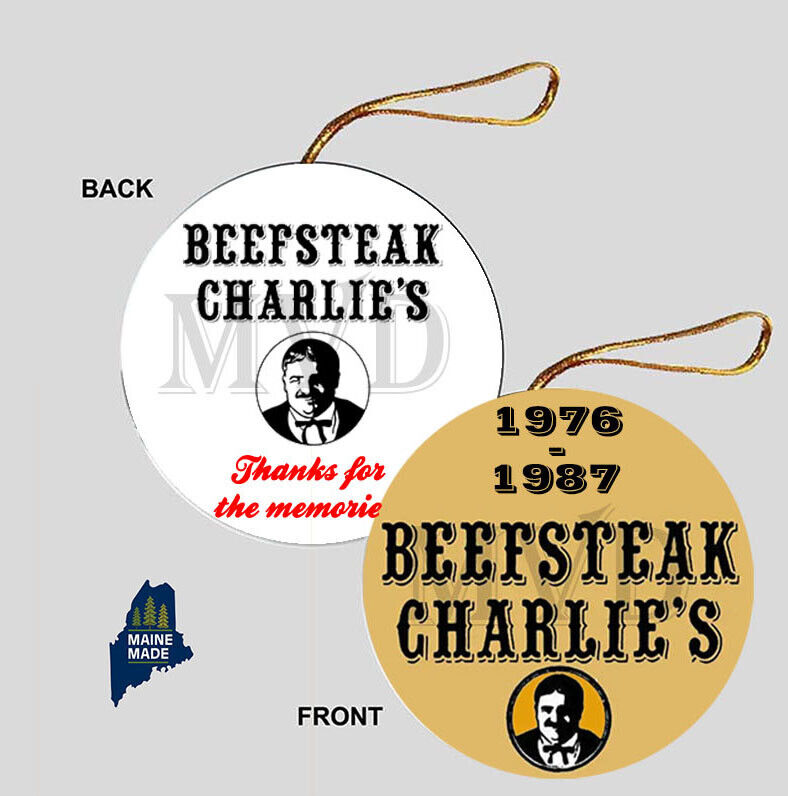 BEEFSTEAK CHARLIES Christmas Ornament - Collectible Logo Vintage Charlie\'s Gift