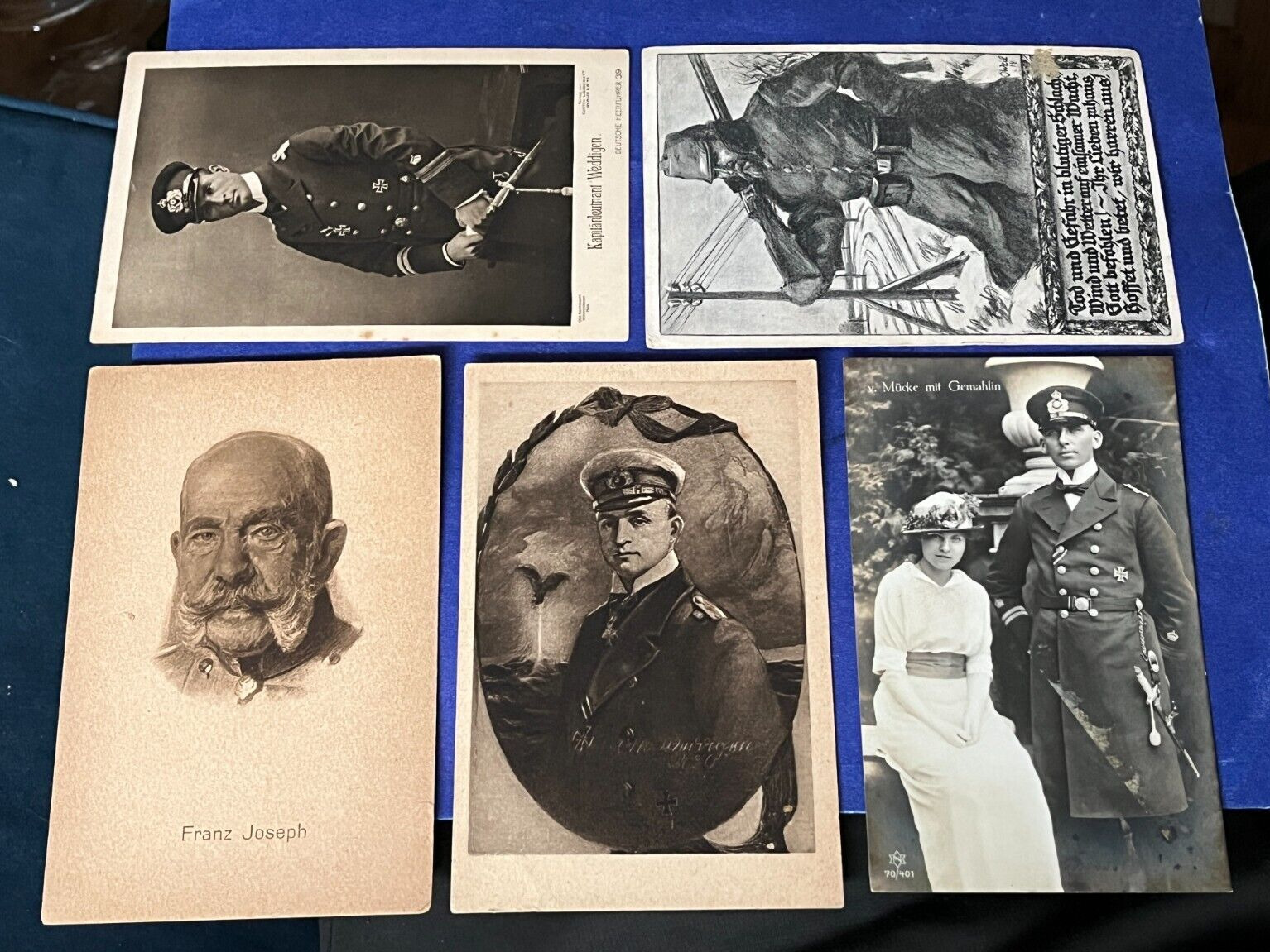 LOT x5 GERMANY WWI MILITARY POSTCARDS UNUSED  WORLD WAR I SOLDIERS RPPC PHOTO +
