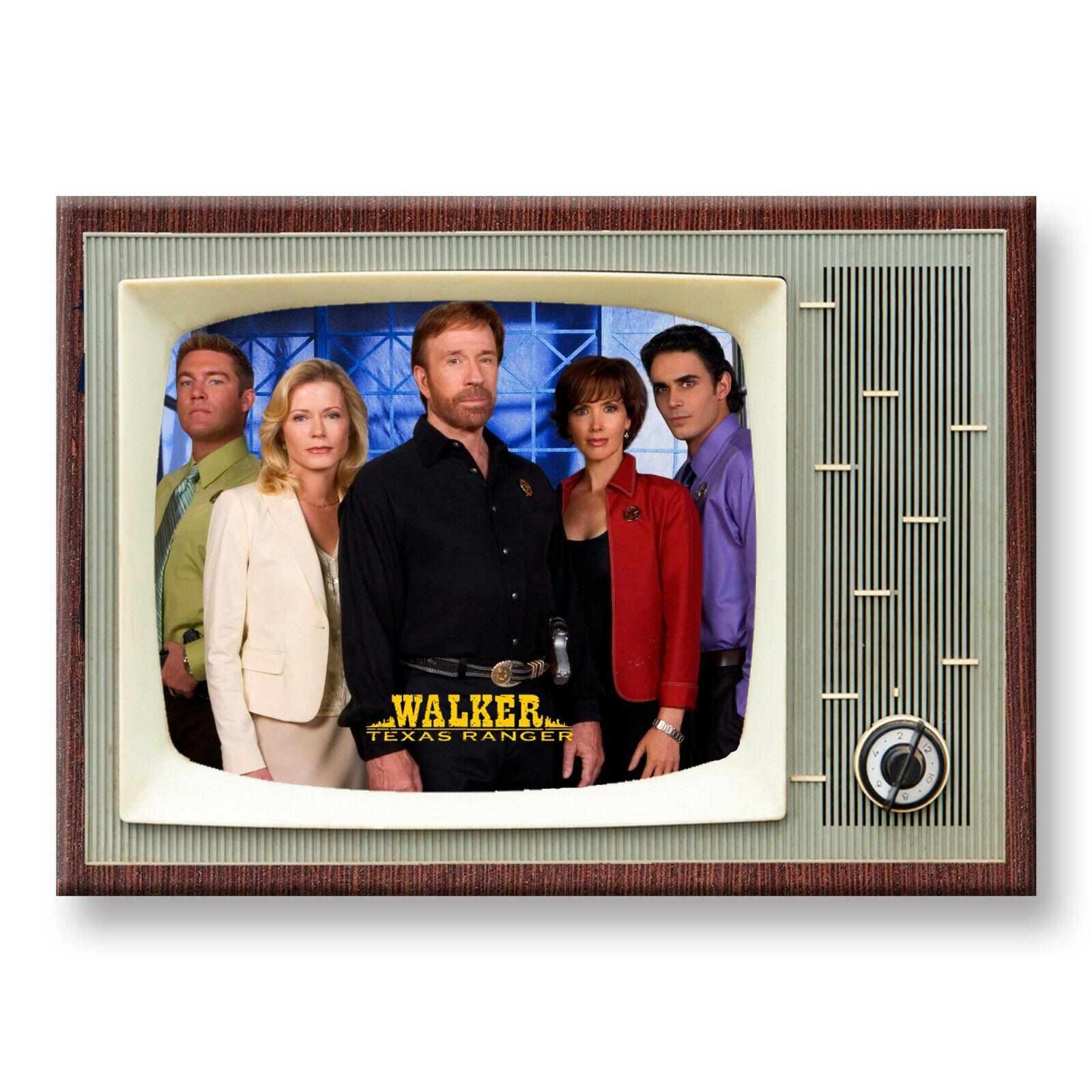 WALKER TEXAS RANGER TV Show Classic TV 3.5 inches x 2.5 inches FRIDGE MAGNET