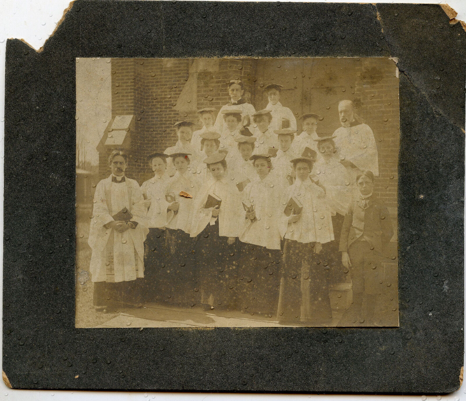 Young Women Priests Vintage Photo  Church Circa 1890s 1900s