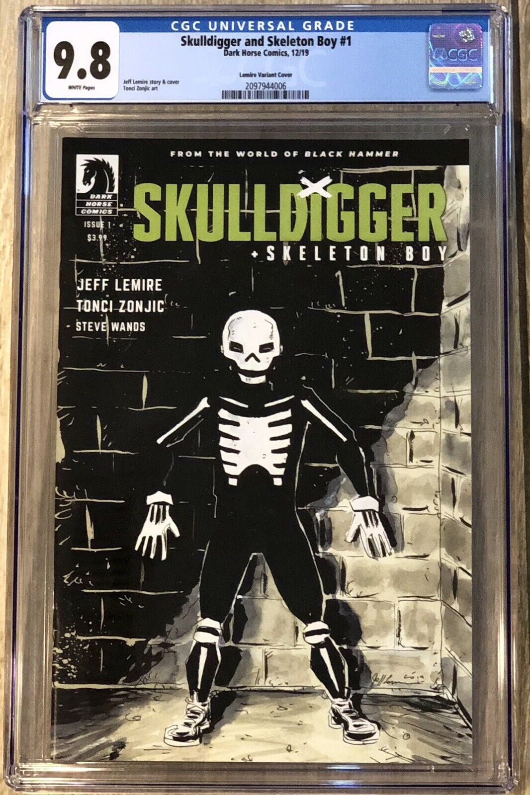 Skulldigger and Skeleton Boy #1 CGC 9.8 (Dark Horse 2019) Lemire 1:10 Variant