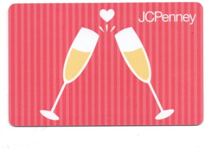 JC Penney Champagne Toast Heart Gift Card No $ Value Collectible JCPenney