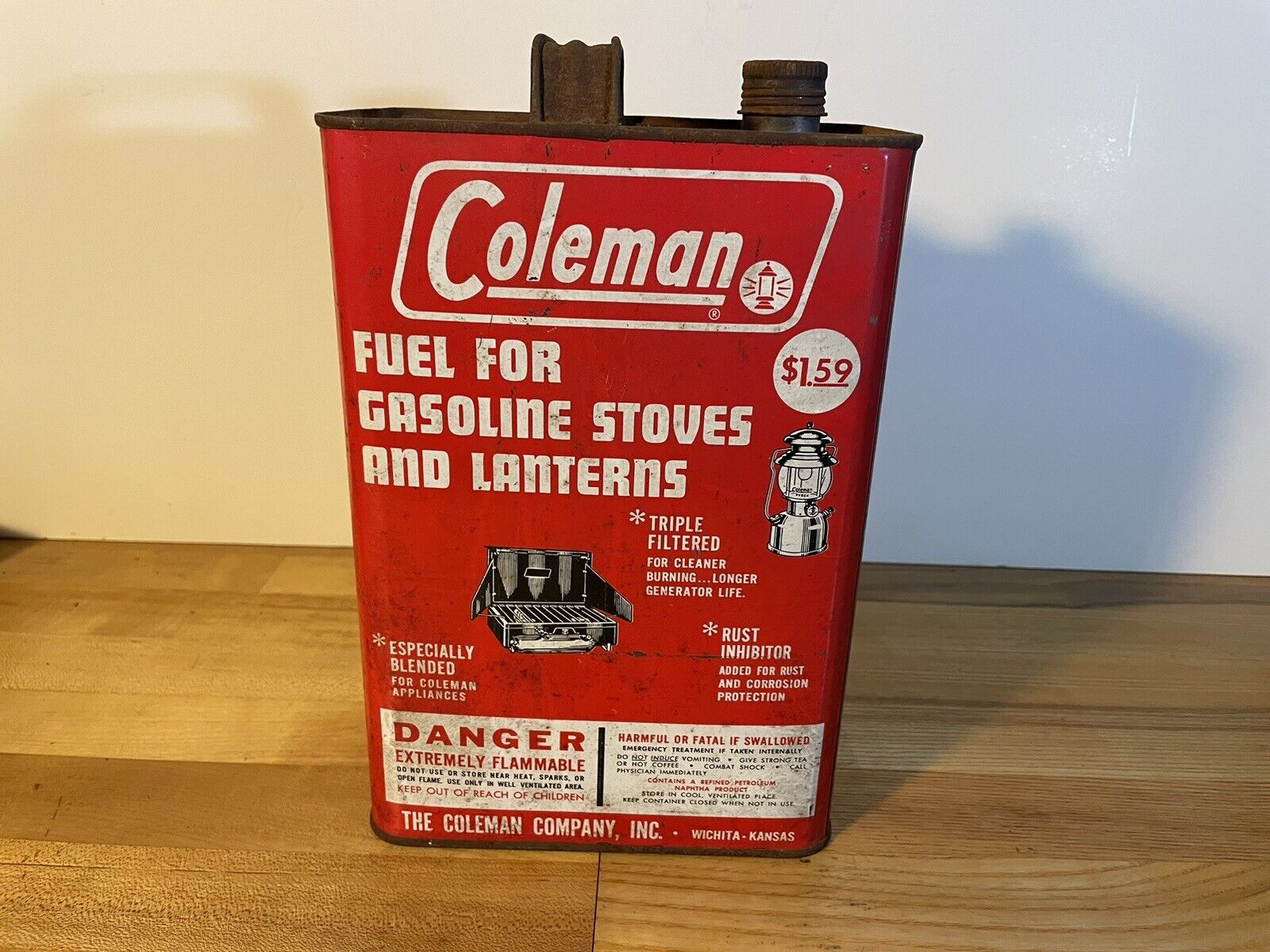 Coleman Part One Gallon Camp Fuel Can Empty 