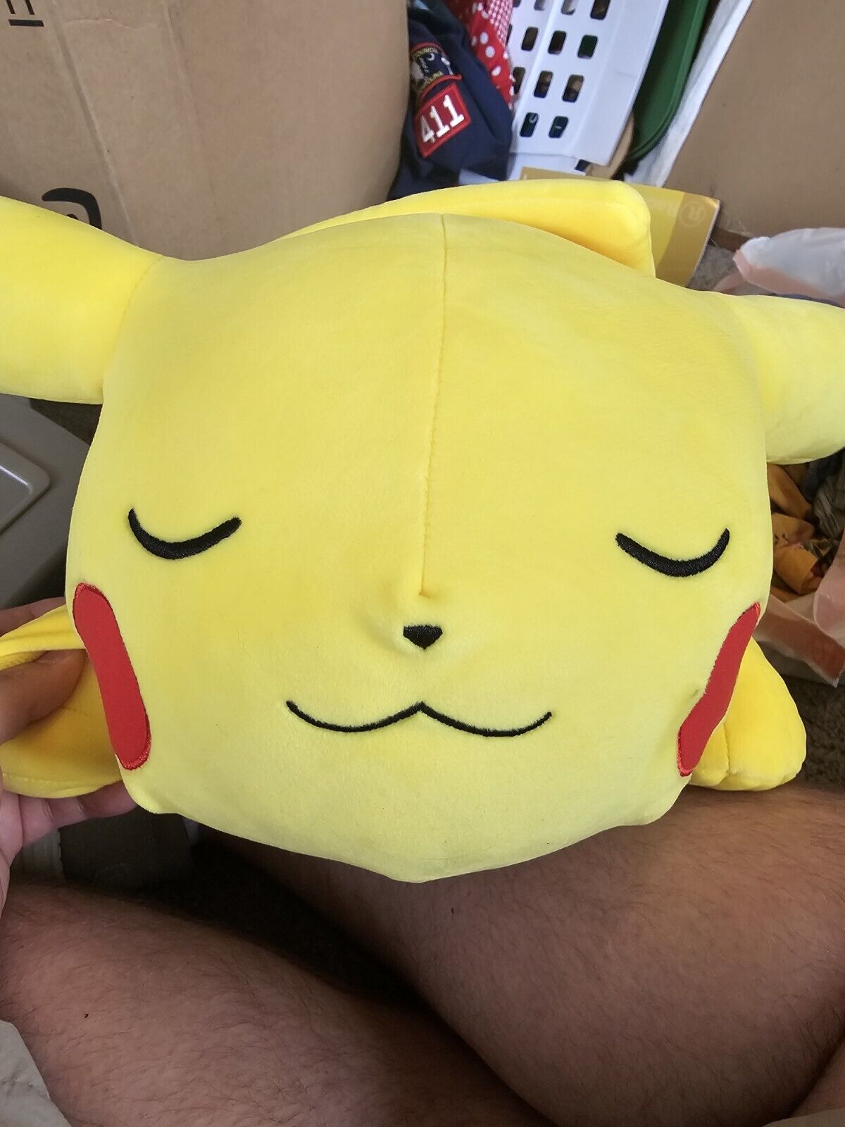 Pokemon 18” Sleeping Pikachu Soft Jumbo Large Plush Pillow Buddy NWT