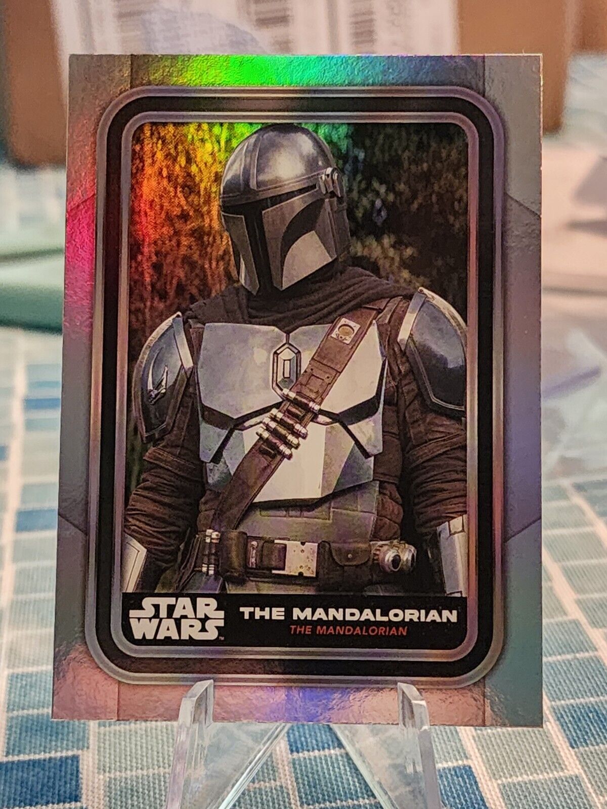 2023 Topps Star Wars Flagship #3 The Mandalorian Rainbow Foil Parallel Card