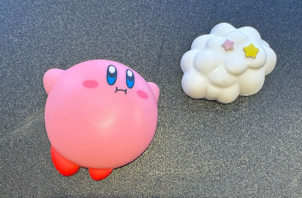 Nintendo Pastel Kawaii Cute Kirby Magnet Set with Cloud, Kirby\'s Dream Land