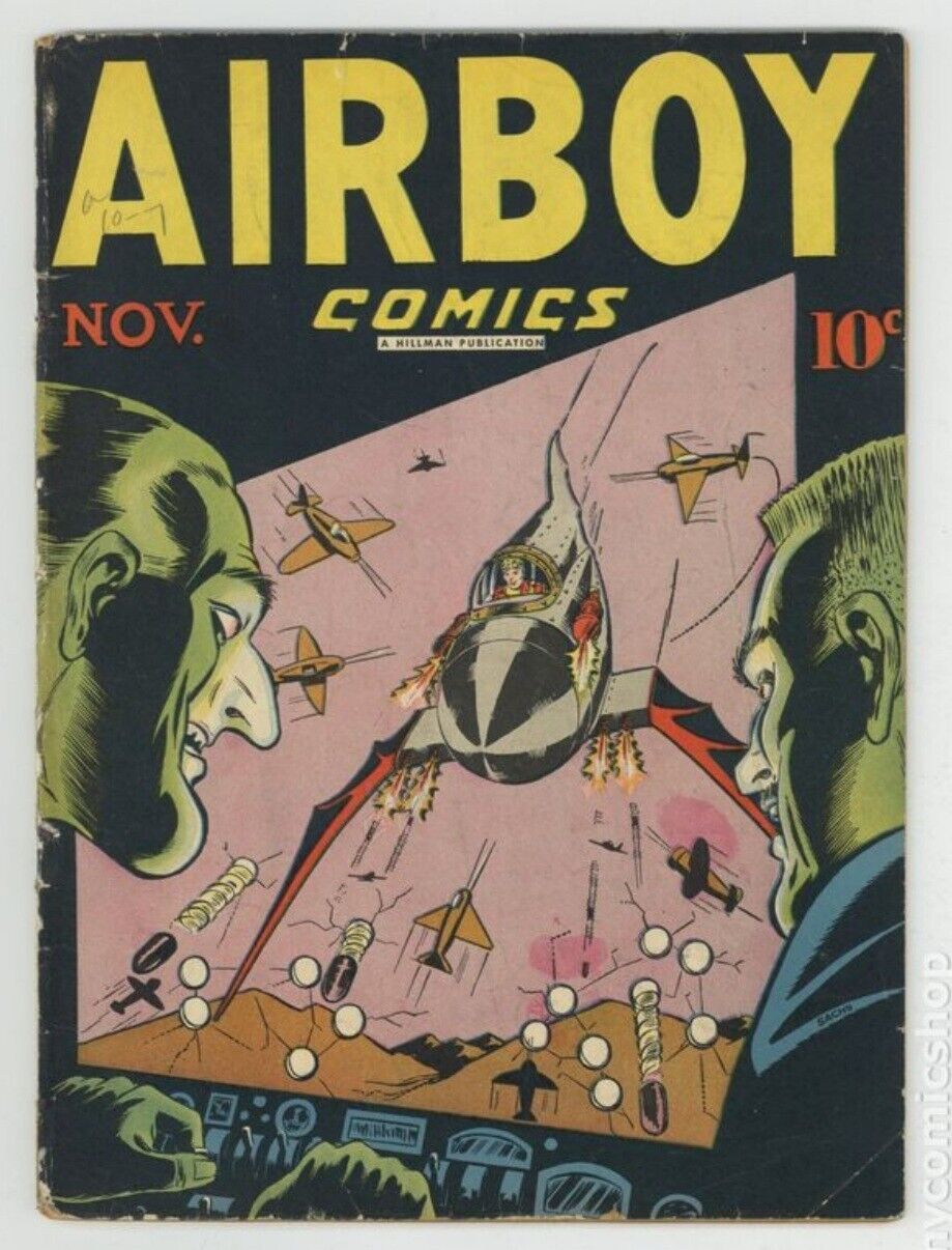 Airboy Comics Vol 3 #10 GD/VG 3.0 Hillman 1946) “The Flying Fool Vintage Comic