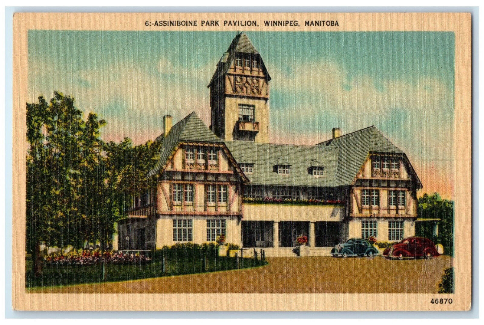 c1940\'s Assiniboine Park Pavilion Winnipeg Manitoba Canada Vintage Postcard