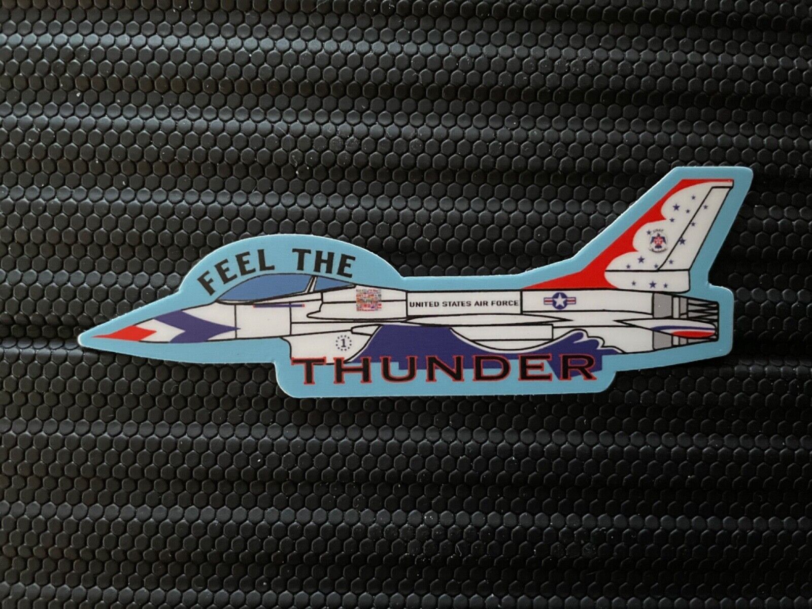 USAF Thunderbirds F-16 “Feel The Thunder” Vinyl Sticker by Diamondback Designs